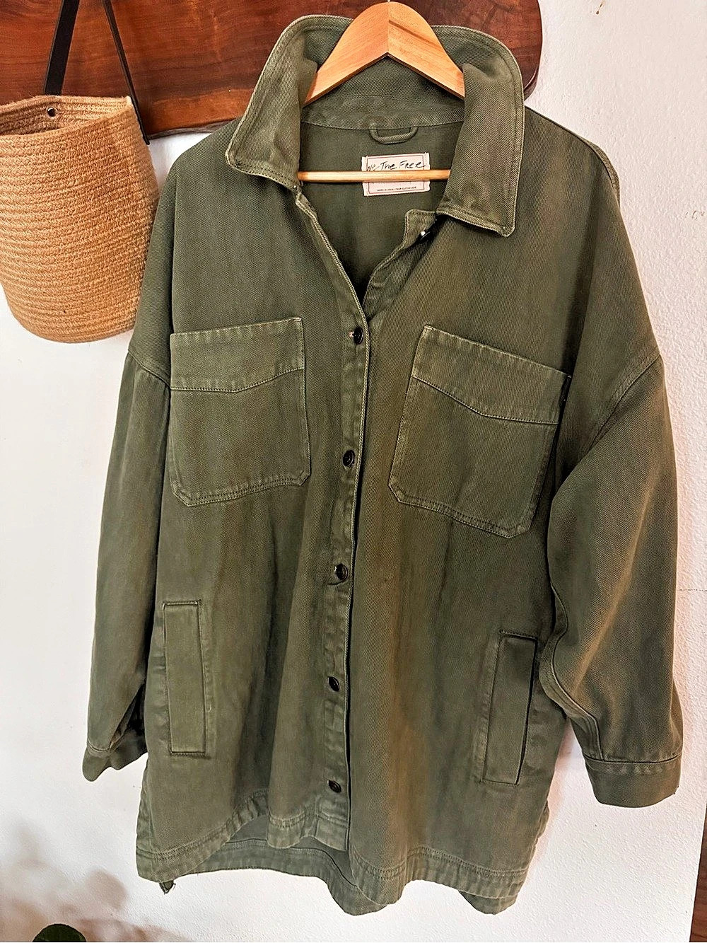 Free People We The Free Madison City Jacket Adventurer Olive XL